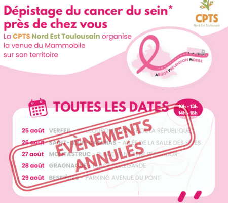 Annulation de l'évènement MAMMobile