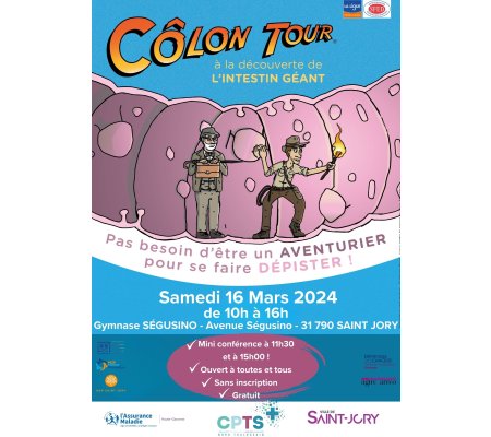 Action de prévention : Le COLON TOUR - 16 mars - Saint Jory